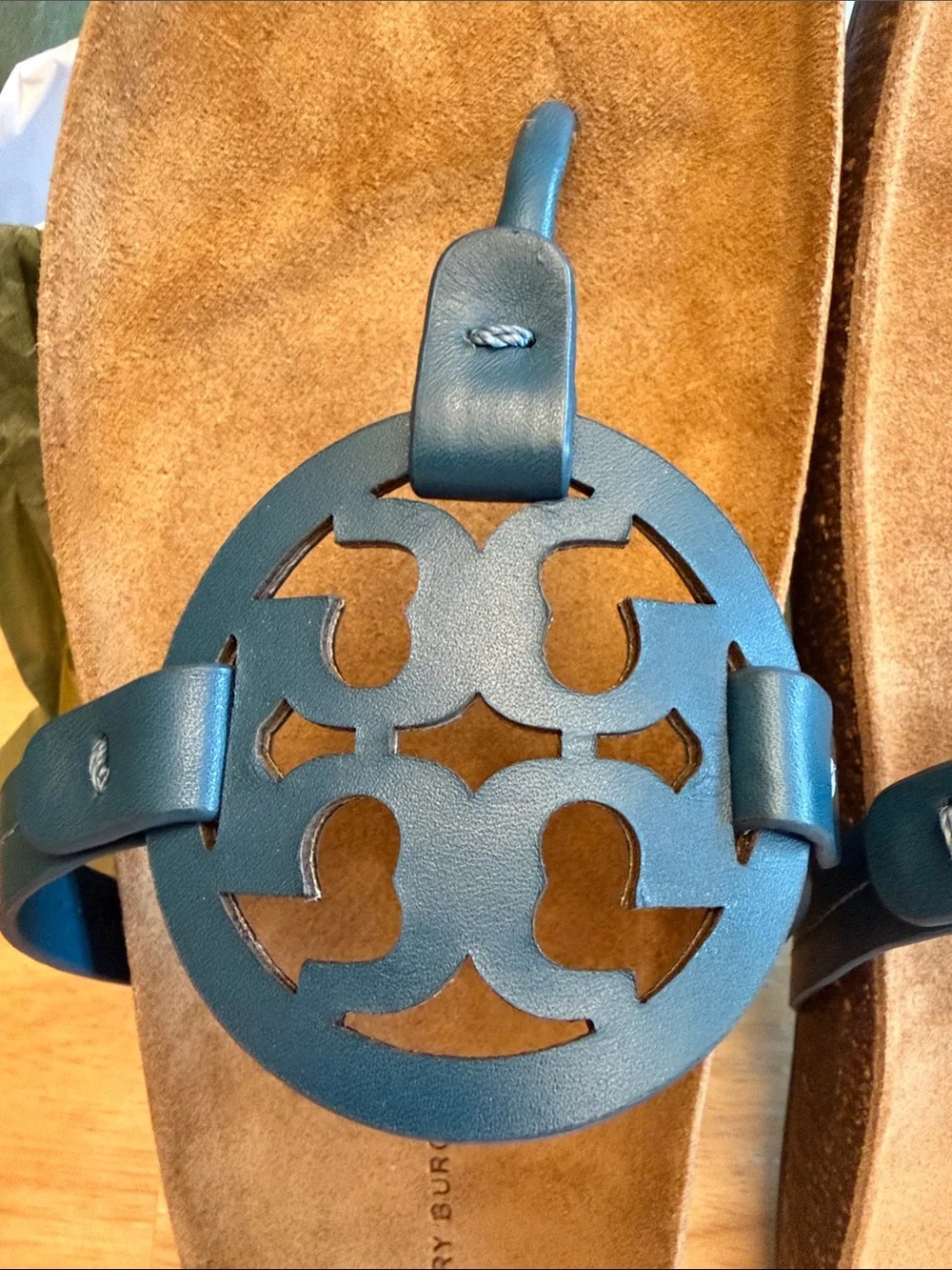 Tory Burch Blue Miller Cloud Thong Sandals -Brisk Blue NWT